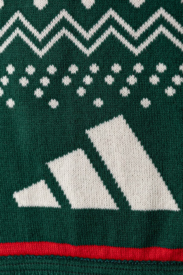 Шарф adidas XMAS колір зелений фото 2