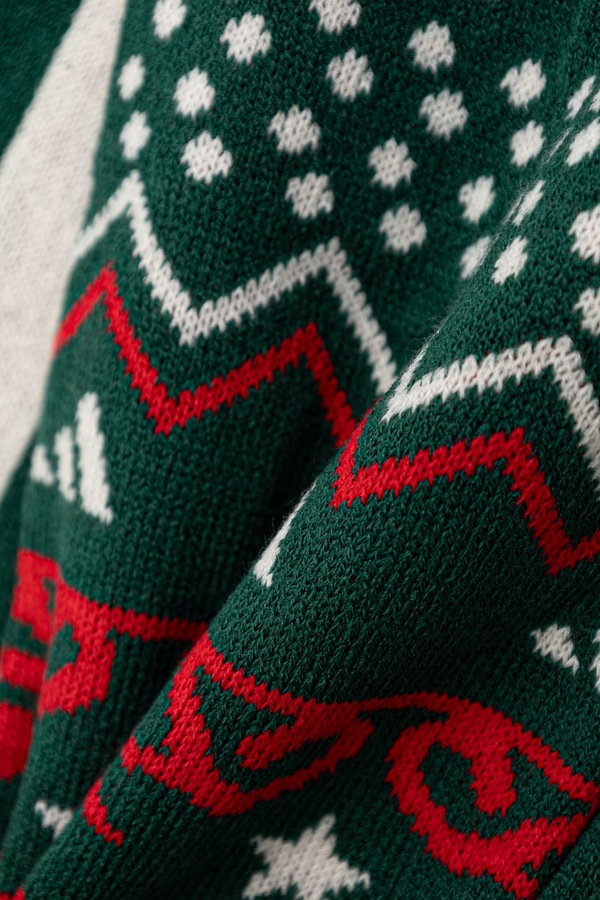 Шарф adidas XMAS колір зелений фото 3
