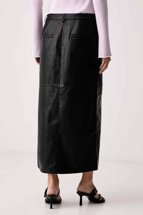 Спідниця з імітації шкіри Karl Lagerfeld Jeans колір чорний фото 2