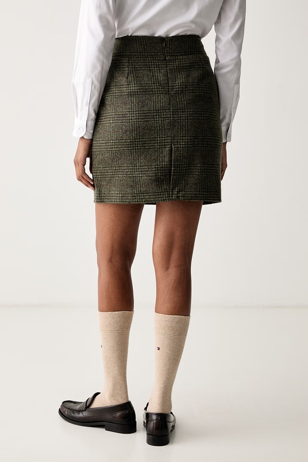 Юбка шерстяная Barbour цвет зеленый фото 2