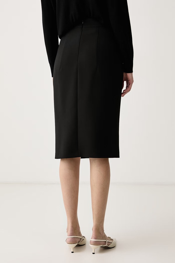Спідниця з віскозою HUGO Rellair колір чорний фото 3
