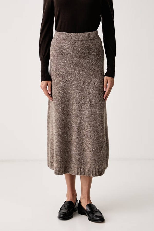 Спідниця з вовною Weekend Max Mara WKDALOA колір коричневий