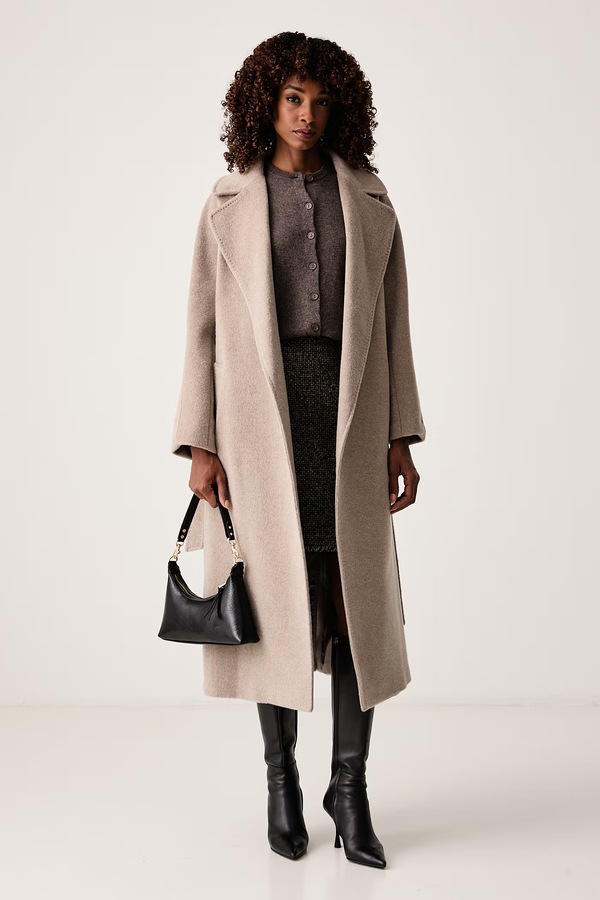 Юбка с шерстью Weekend Max Mara WKDABETAIA цвет коричневый