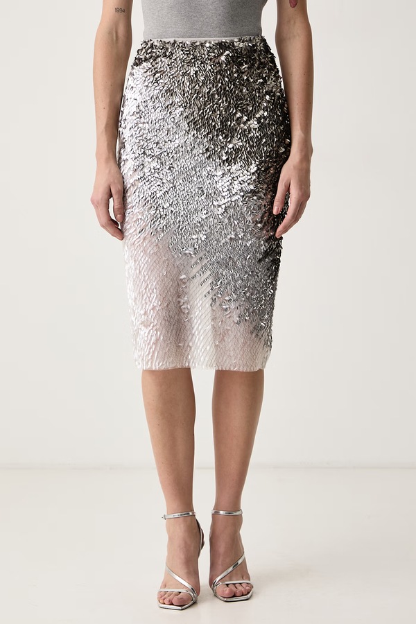 Спідниця Elisabetta Franchi колір срібний