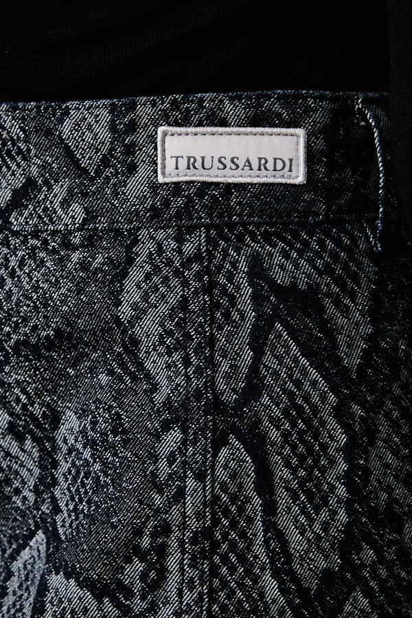 Спідниця джинсова Trussardi колір темно-синій фото 4