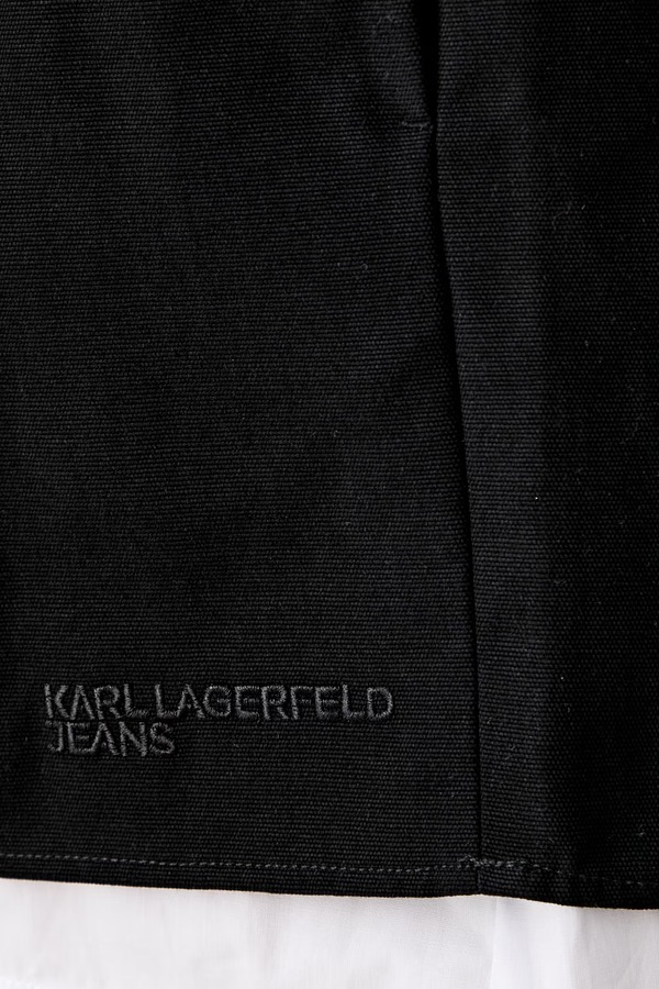 Спідниця-кльош бавовняна Karl Lagerfeld Jeans колір чорний фото 4