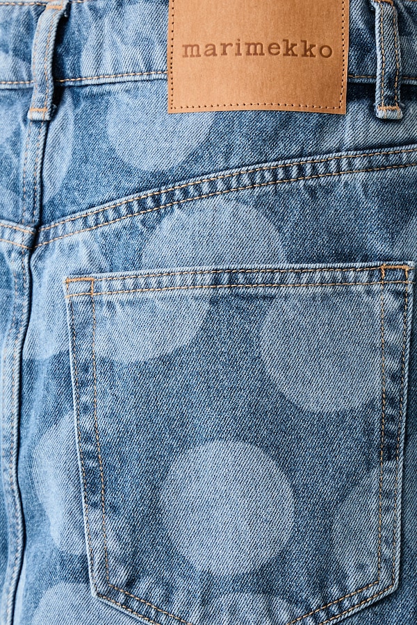 Спідниця джинсова Marimekko колір блакитний фото 4