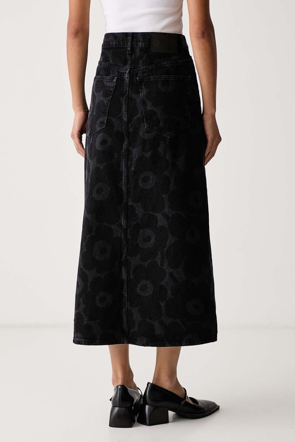 Спідниця джинсова Marimekko колір чорний фото 2