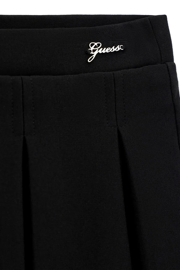 Плісирована спідниця бавовняна Guess колір чорний фото 2