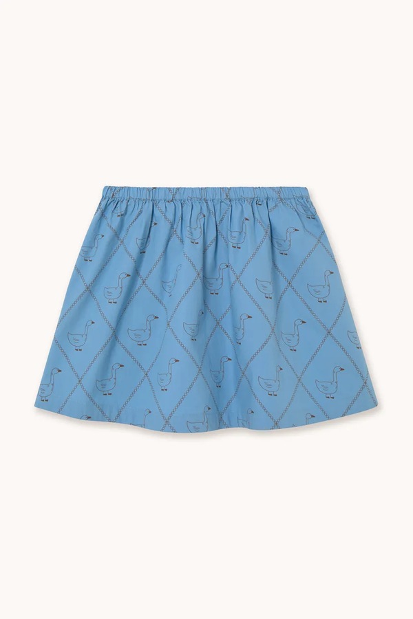 Спідниця-кльош бавовняна Tinycottons GEESE POPLIN SKIRT колір блакитний