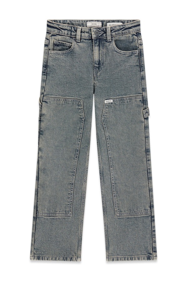 Джинси wide leg дитячі Guess колір сірий