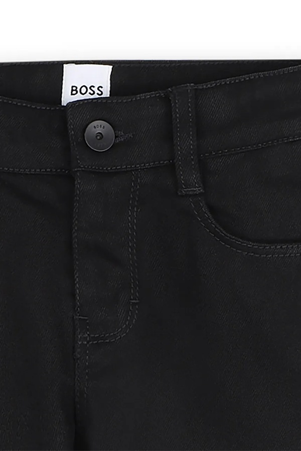 Джинси slim fit дитячі BOSS колір чорний фото 3