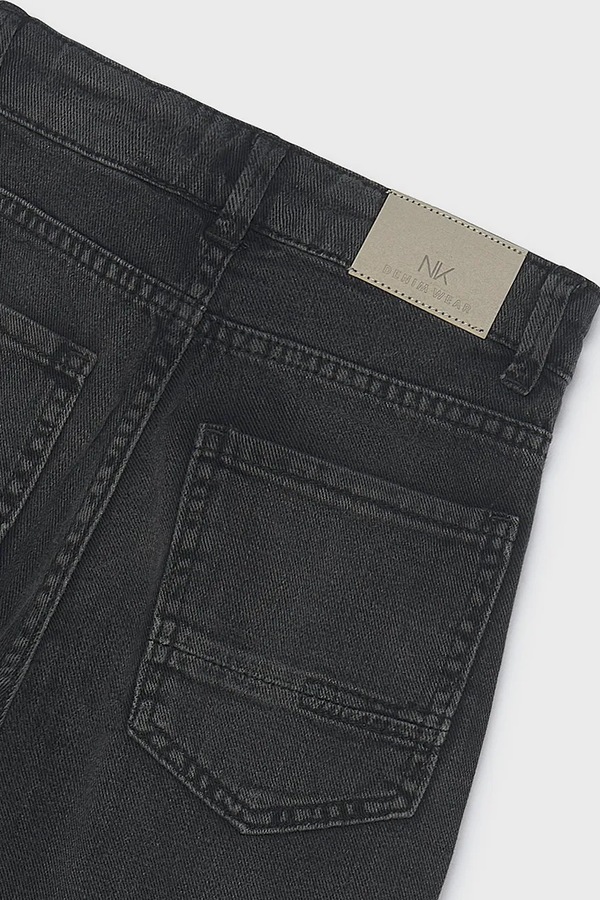Джинси wide leg дитячі Mayoral denim wide fit колір чорний фото 3