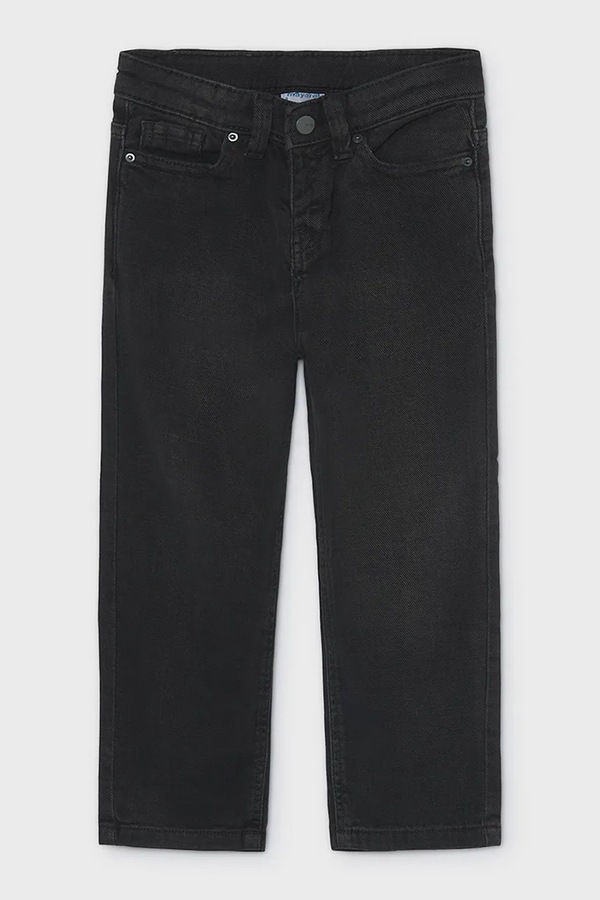 Джинси wide leg дитячі Mayoral denim wide fit колір чорний