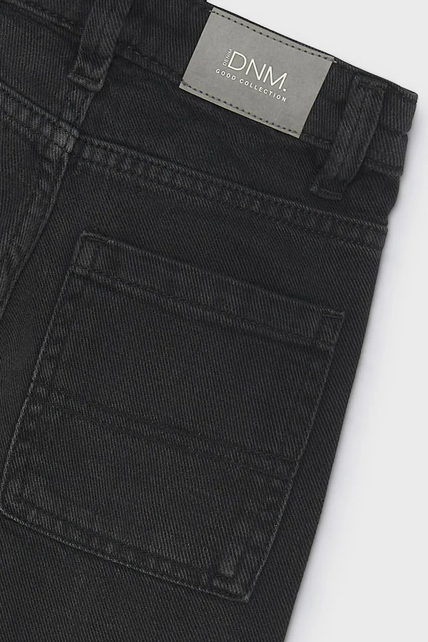 Джинси wide leg дитячі Mayoral denim wide fit колір чорний фото 2