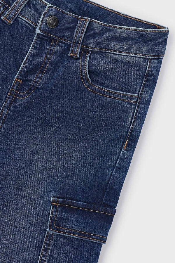 Джинсы детские Mayoral soft denim cargo цвет темно-синий фото 2