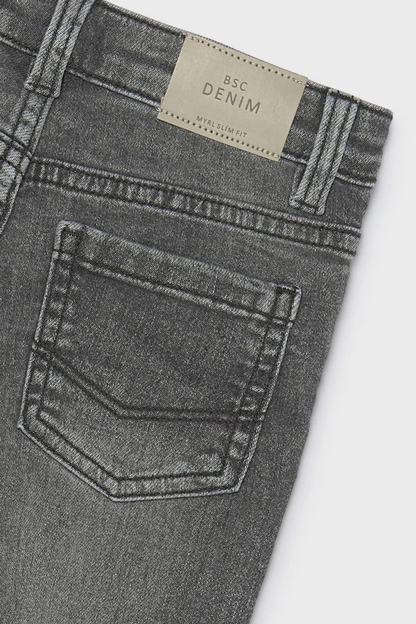 Джинси slim fit дитячі Mayoral slim fit basic колір чорний фото 2