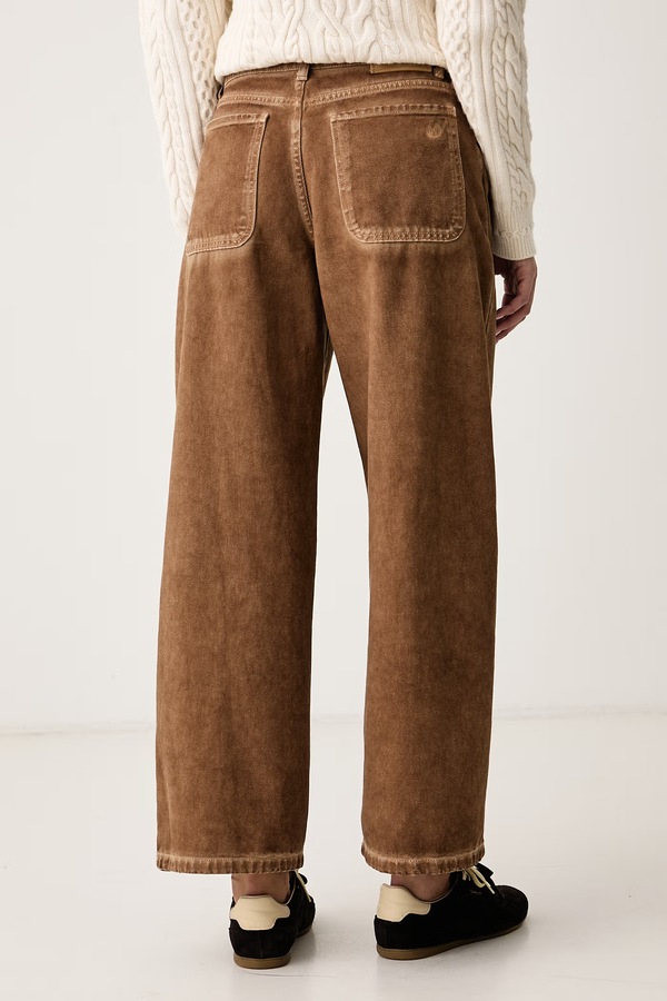 Джинси wide leg жіночі Haveone колір коричневий фото 3