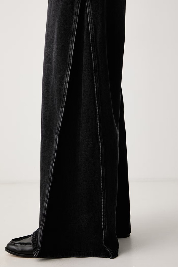 Джинси wide leg жіночі Eleh колір чорний фото 4