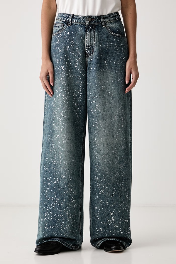 Джинси wide leg жіночі Eleh колір блакитний