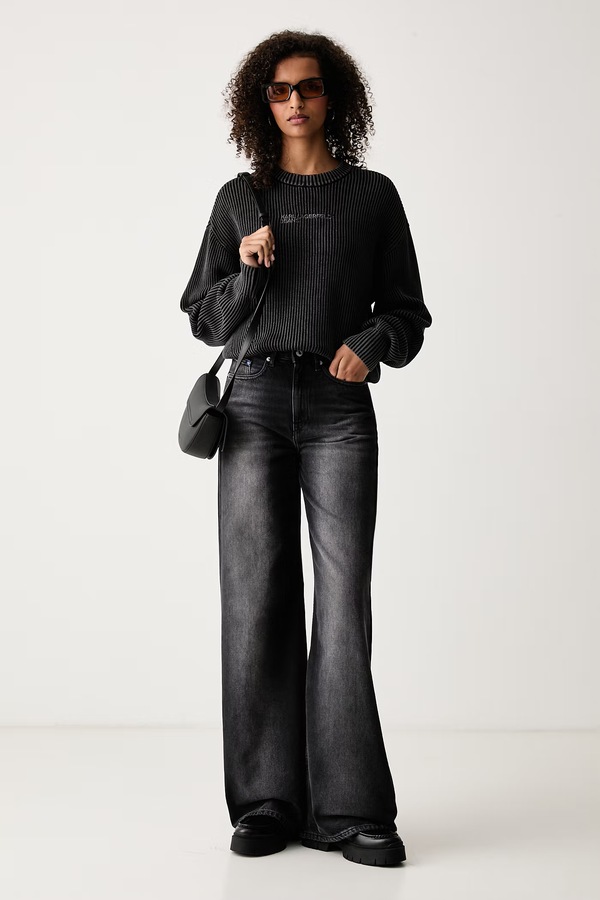 Джинси relaxed fit жіночі Karl Lagerfeld Jeans колір чорний