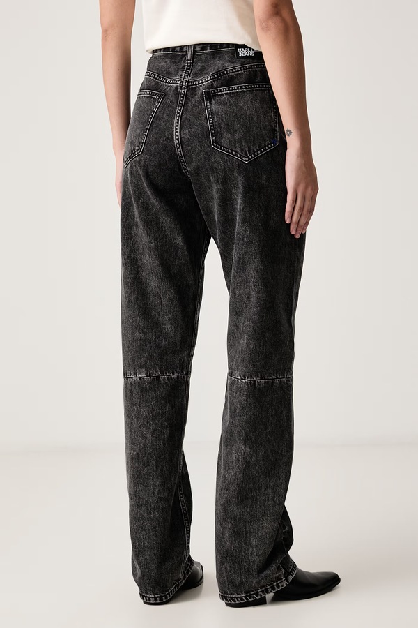 Джинси straight жіночі Karl Lagerfeld Jeans колір чорний фото 3