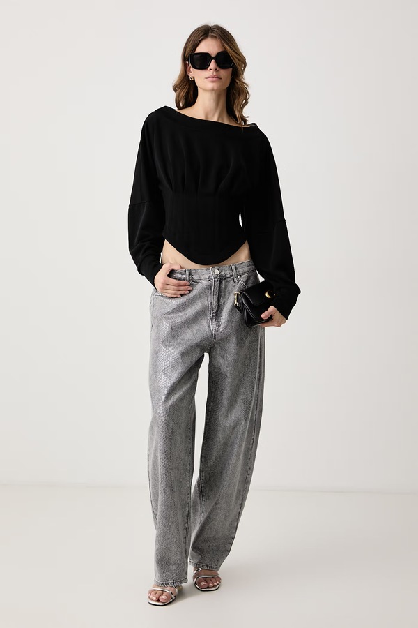 Джинси relaxed fit жіночі Karl Lagerfeld колір сірий фото 2