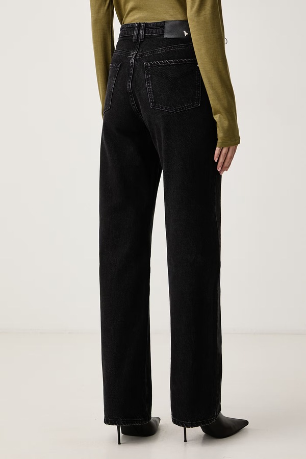 Джинси relaxed fit жіночі Patrizia Pepe колір чорний фото 3