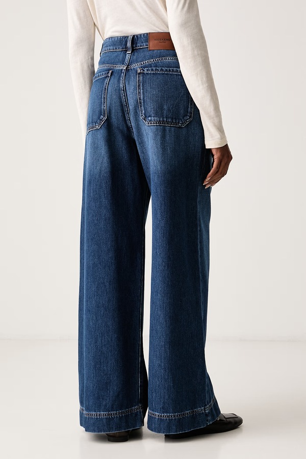 Джинсы wide leg женские Weekend Max Mara WKDCIRO цвет темно-синий фото 2