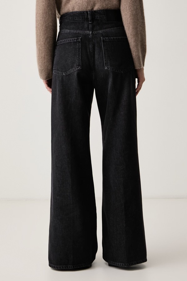 Джинси wide leg жіночі Weekend Max Mara WKDSPORT колір чорний фото 3