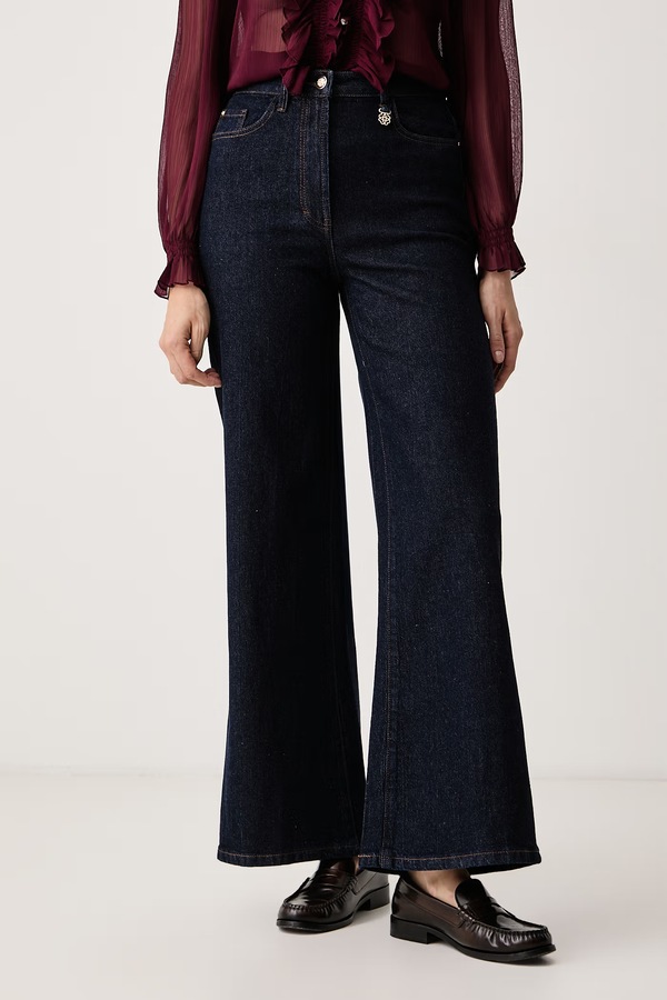 Джинси wide leg жіночі Morgan колір блакитний