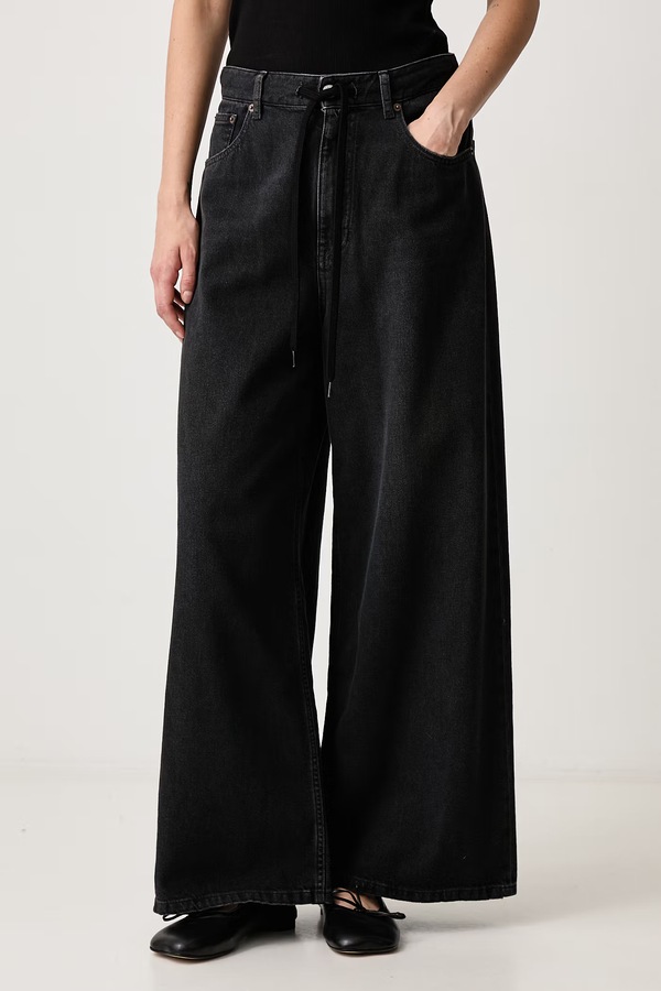 Джинси relaxed fit жіночі MM6 Maison Margiela колір чорний