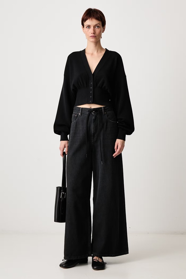 Джинси relaxed fit жіночі MM6 Maison Margiela колір чорний фото 2