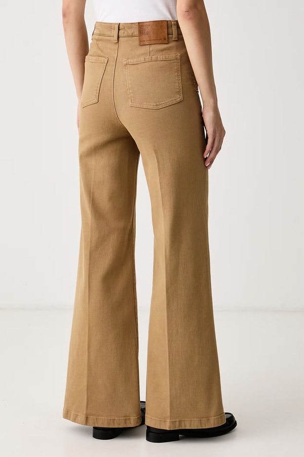 Джинси wide leg жіночі United Colors of Benetton колір коричневий фото 3