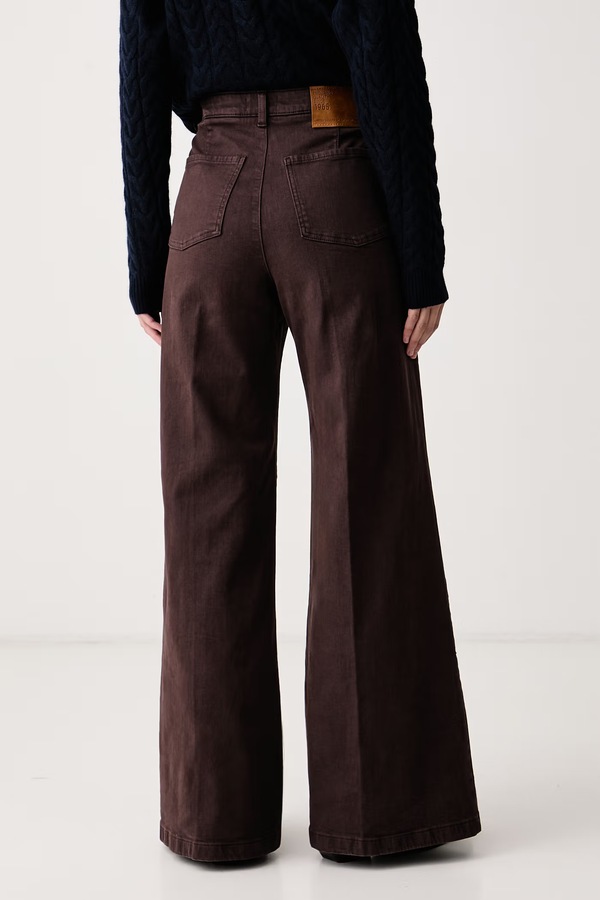 Джинси wide leg жіночі United Colors of Benetton колір коричневий фото 3