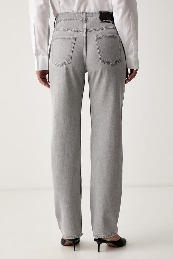 Джинси straight жіночі Trussardi колір сірий фото 2