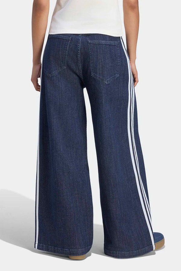 Джинси wide leg жіночі adidas Originals Denim Pleats колір блакитний