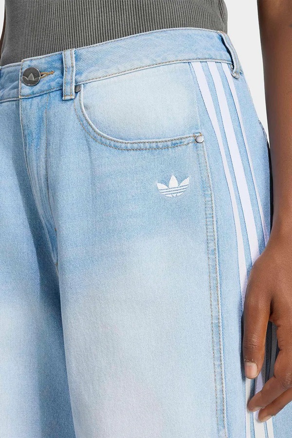 Джинси barrel жіночі adidas Originals колір блакитний фото 4