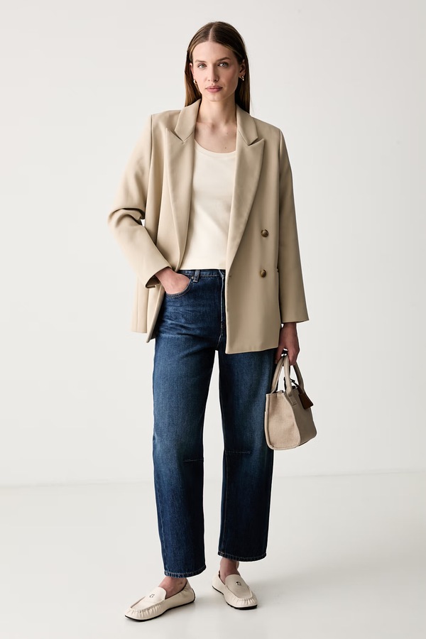 Джинси barrel жіночі Weekend Max Mara WKDCADUCA колір темно-синій фото 2