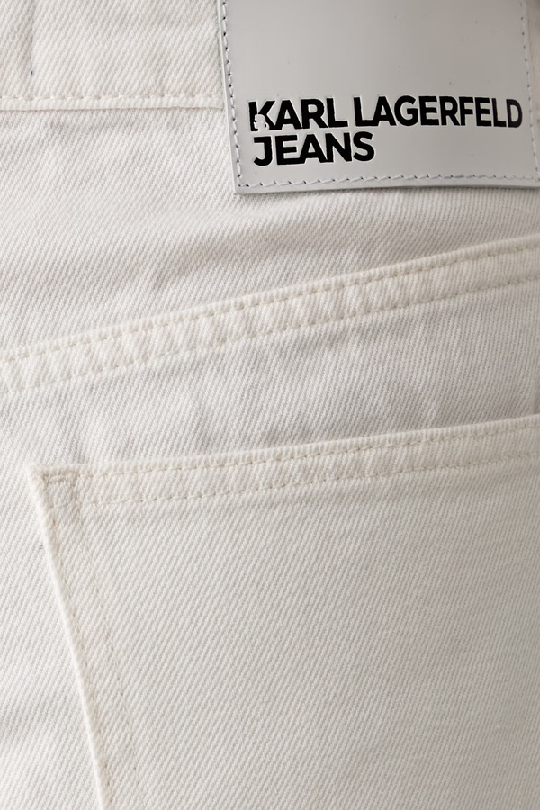 Джинси straight жіночі Karl Lagerfeld Jeans колір бежевий фото 4