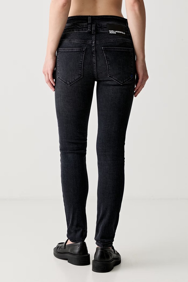 Джинси skinny жіночі Karl Lagerfeld Jeans колір чорний фото 2