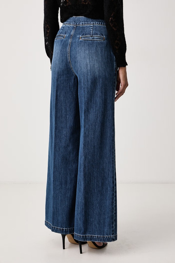 Джинси wide leg жіночі Twinset колір блакитний фото 3
