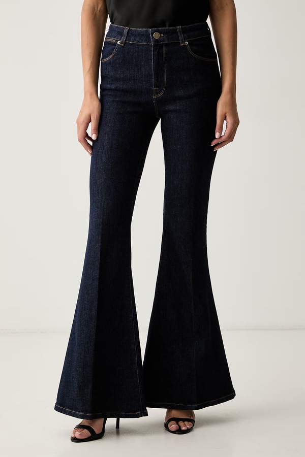 Джинси flare жіночі Twinset колір темно-синій
