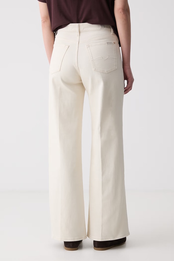 Джинсы wide leg женские 7 FOR ALL MANKIND цвет бежевый фото 2