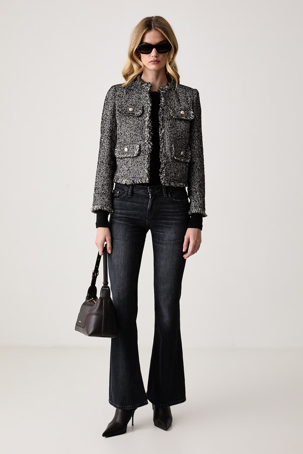Джинси bootcut жіночі Guess BEVERLY колір чорний фото 2