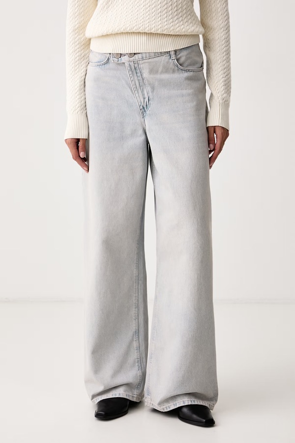 Джинсы wide leg женские Guess GINA цвет голубой