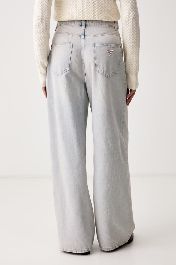 Джинсы wide leg женские Guess GINA цвет голубой фото 2