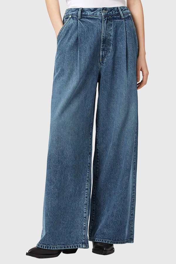 Джинси wide leg жіночі AllSaints HAZE колір блакитний