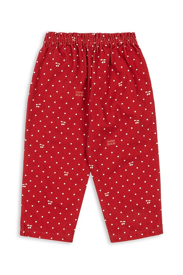 Джинси relaxed fit дитячі Konges Sløjd MAGOT FRILL PANTS GOTS колір червоний фото 2