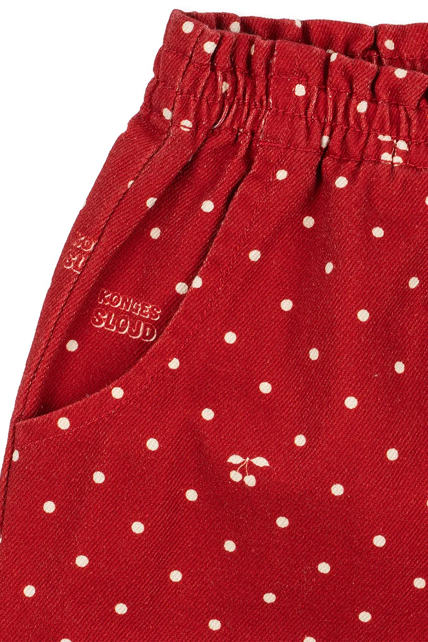 Джинси relaxed fit дитячі Konges Sløjd MAGOT FRILL PANTS GOTS колір червоний фото 3